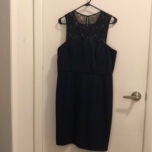 Adriana Papell Navy Cocktail Dress